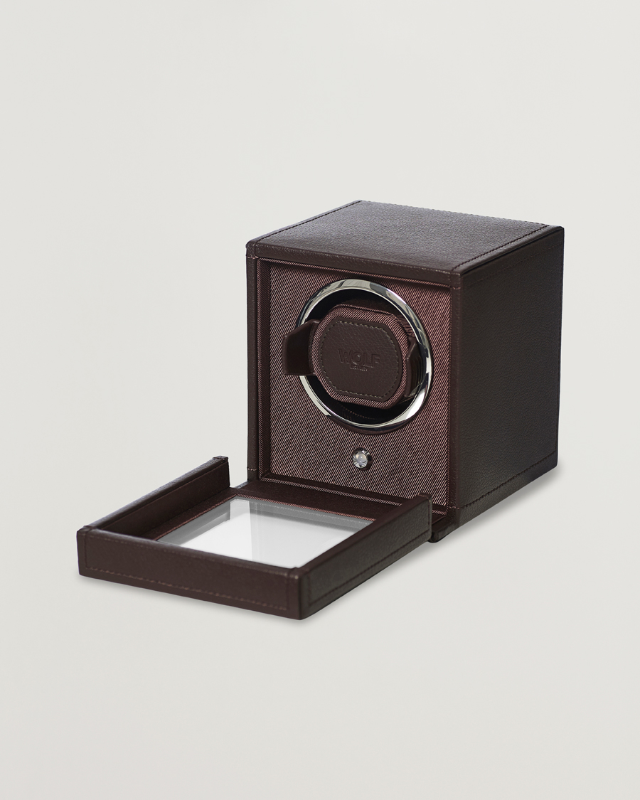 Homme |  | WOLF | Cub Single Winder With Cover Dark Brown