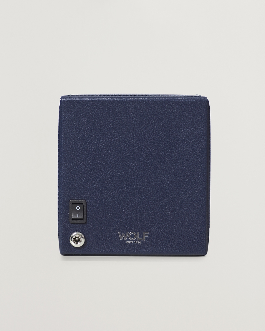 Homme | WOLF Cub Single Winder With Cover Navy | WOLF | Cub Single Winder With Cover Navy
