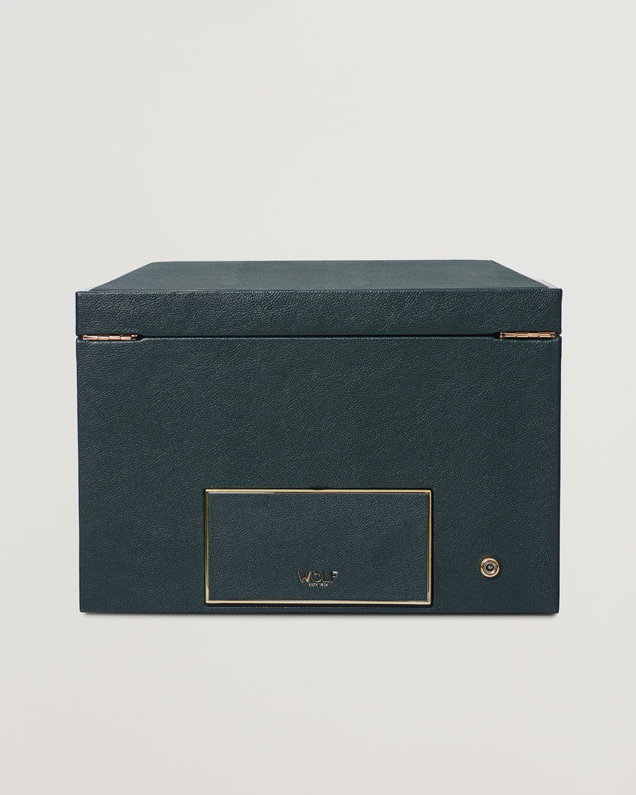 Homme | WOLF British Racing Green Double Watch Winder | WOLF | British Racing Green Double Watch Winder