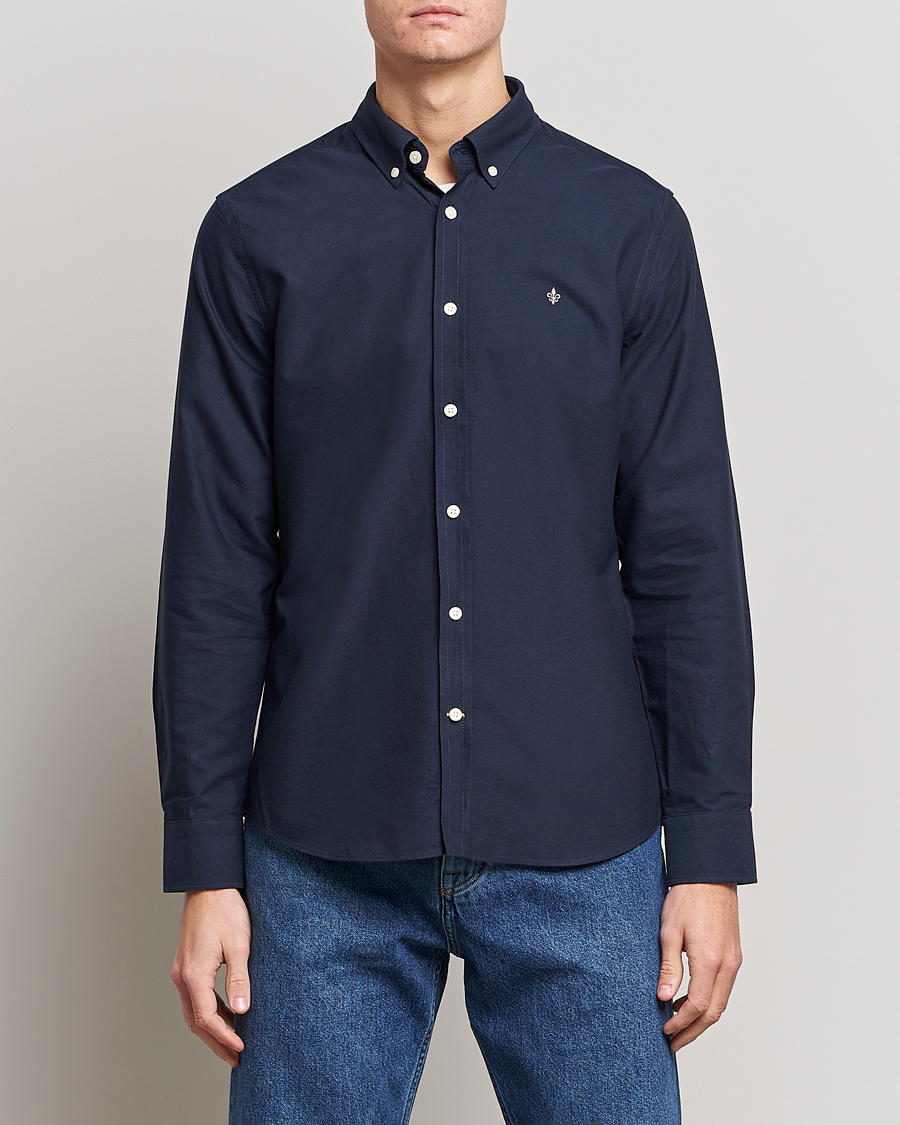 Homme | Chemises Oxford | Morris | Oxford Button Down Cotton Shirt Navy
