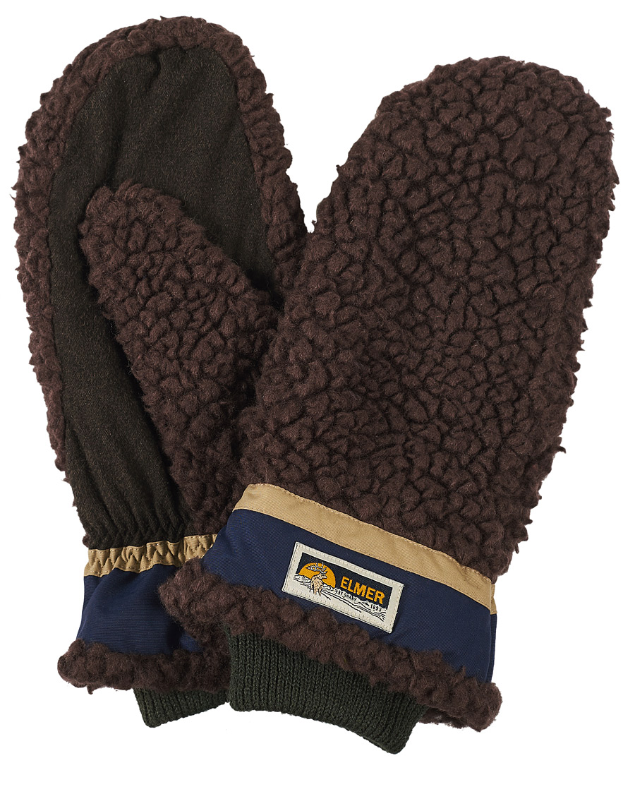 Homme | Elmer by Swany Miyo Wool Teddy Mittens Brown | Elmer by Swany | Miyo Wool Teddy Mittens Brown