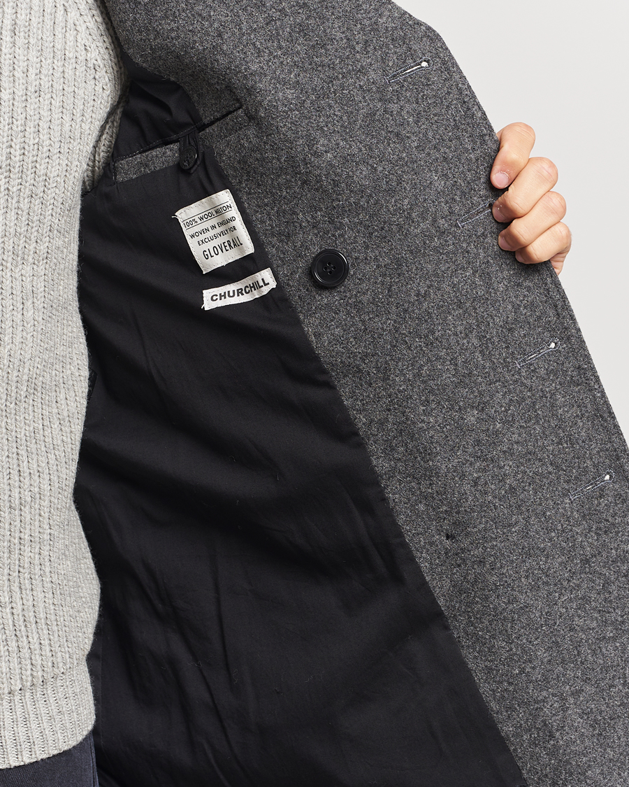 Homme | Manteaux Et Vestes | Gloverall | Churchill Reefer Peacoat Grey