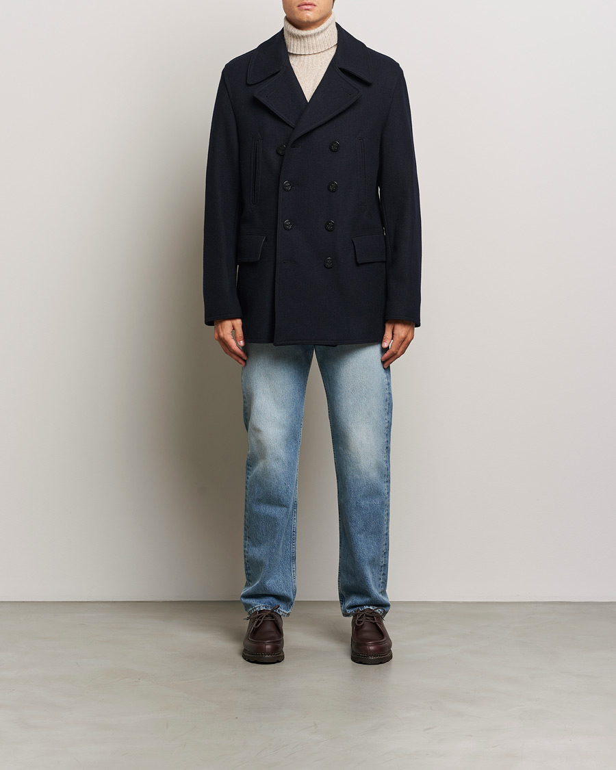 Homme | Manteaux Et Vestes | Gloverall | Churchill Reefer Peacoat Navy