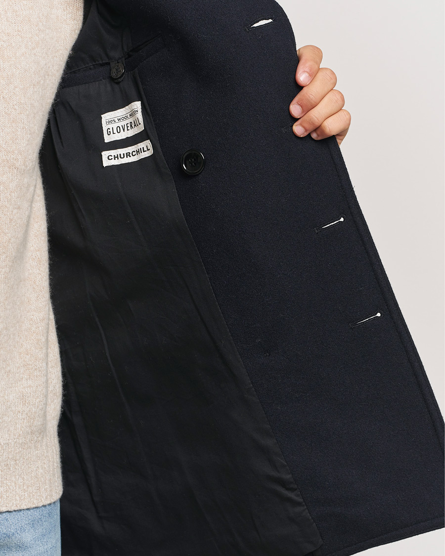 Homme | Manteaux Et Vestes | Gloverall | Churchill Reefer Peacoat Navy