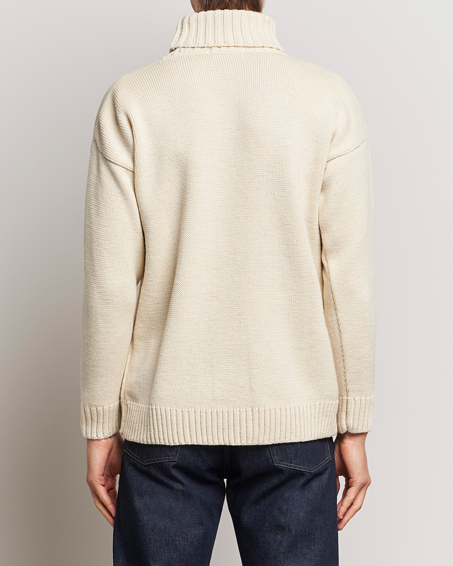 Homme | Pulls Et Tricots | Gloverall | Submariner Chunky Wool Rollneck Ecru