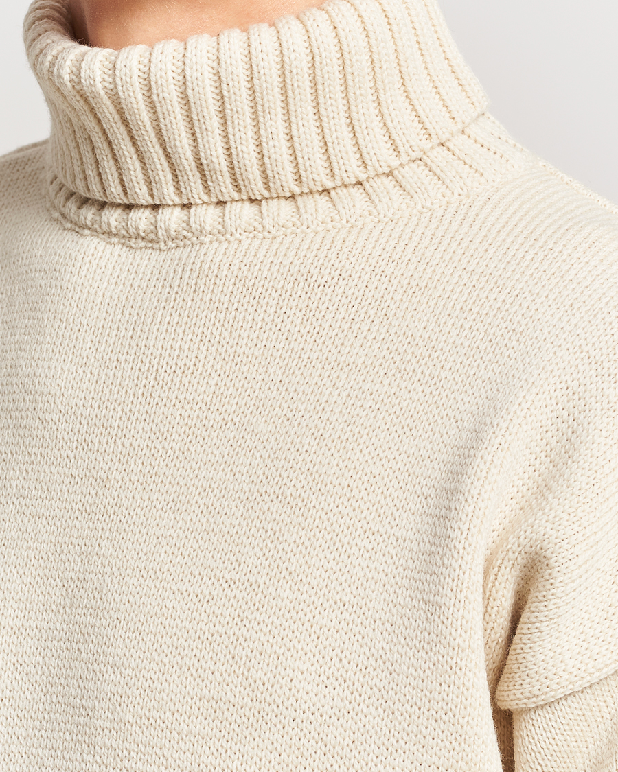 Homme | Pulls Et Tricots | Gloverall | Submariner Chunky Wool Rollneck Ecru