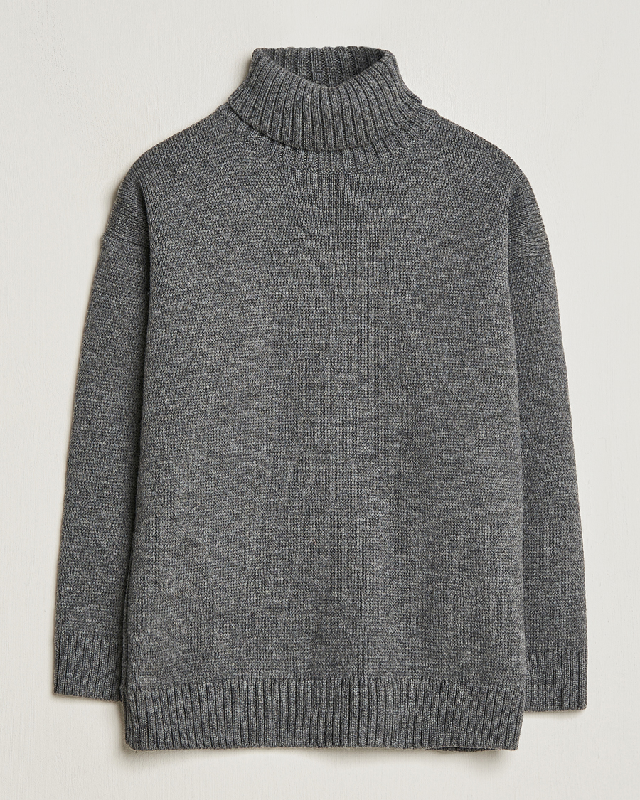 Homme | Pulls Et Tricots | Gloverall | Submariner Chunky Wool Rollneck Grey