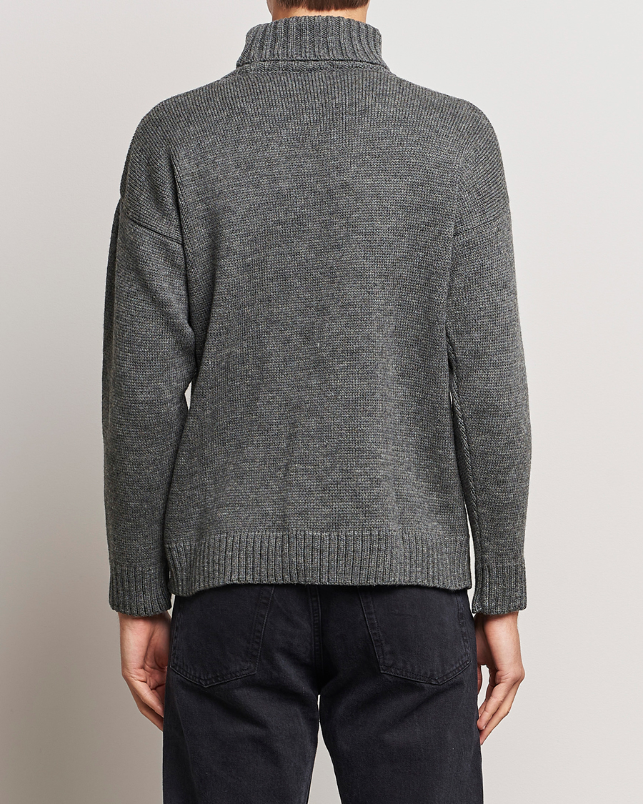 Homme | Pulls Et Tricots | Gloverall | Submariner Chunky Wool Rollneck Grey