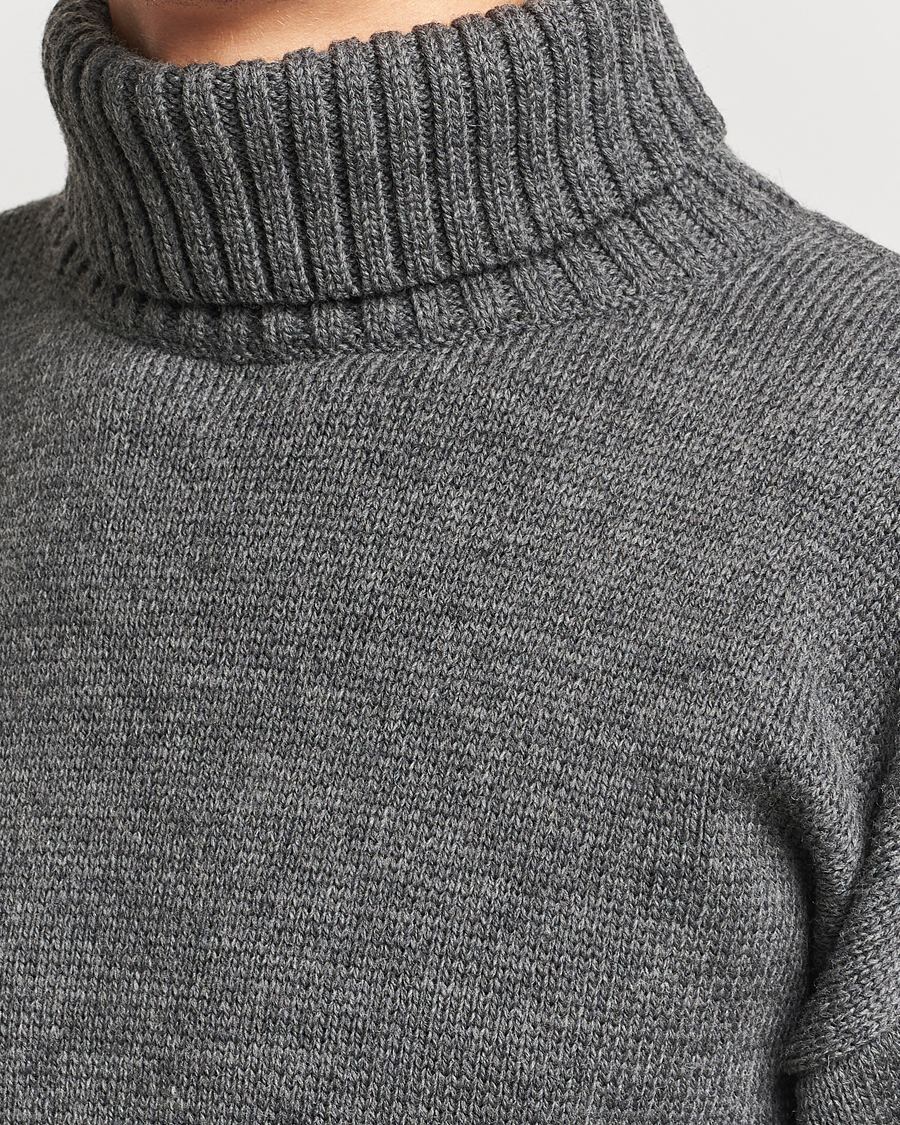 Homme | Pulls Et Tricots | Gloverall | Submariner Chunky Wool Rollneck Grey