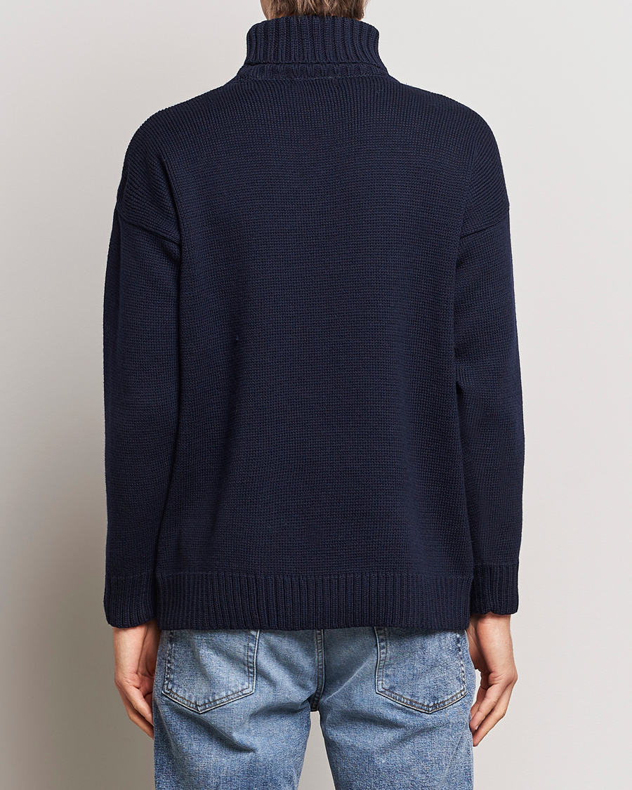 Homme | Pulls Et Tricots | Gloverall | Submariner Chunky Wool Rollneck Navy