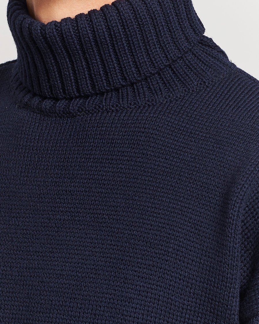 Homme | Pulls Et Tricots | Gloverall | Submariner Chunky Wool Rollneck Navy