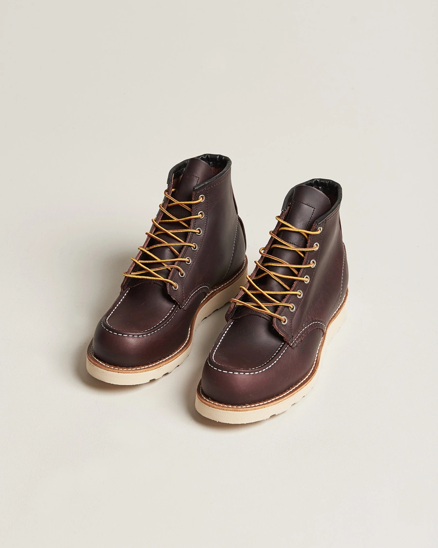 Homme | American Heritage | Red Wing Shoes | Moc Toe Boot Black Cherry Excalibur Leather
