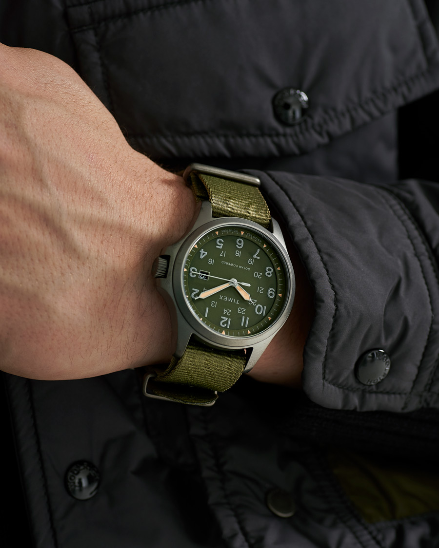 Homme | Bracelet En Tissu | Timex | Field Post Solar Watch 41mm Green Dial