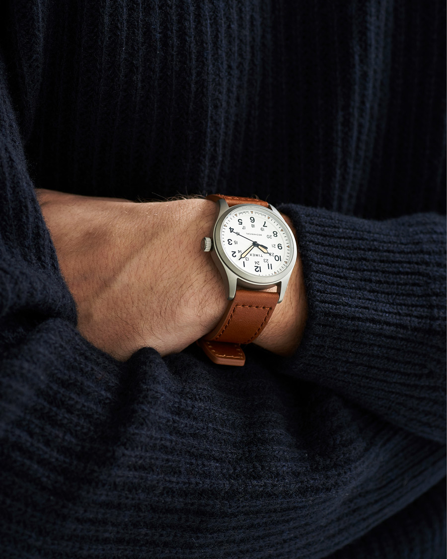 Homme |  | Timex | Field Post Mechanical Watch 38mm White Dial