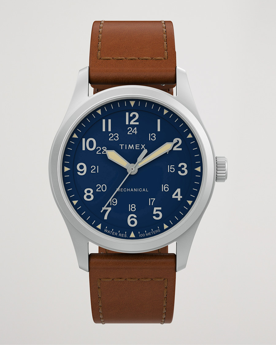 Homme | Timex Field Post Mechanical Watch 38mm Blue Dial | Timex | Field Post Mechanical Watch 38mm Blue Dial