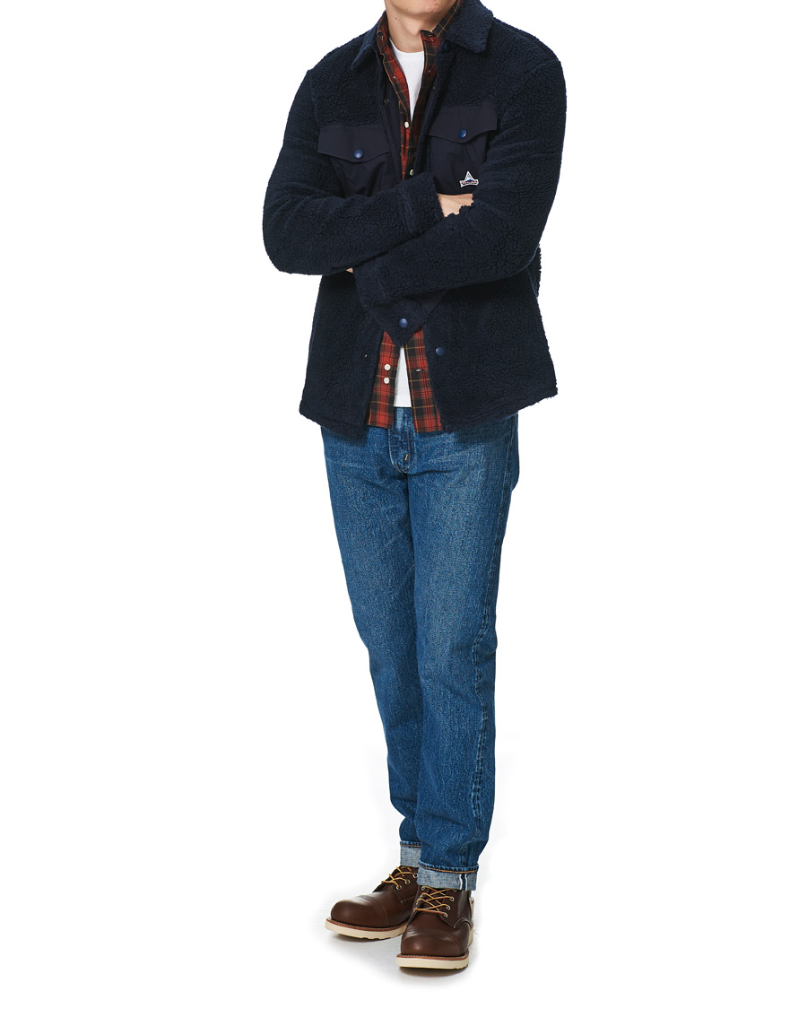 Homme | Chemises | Holubar | M155 Fleece Overshirt Dark Blue