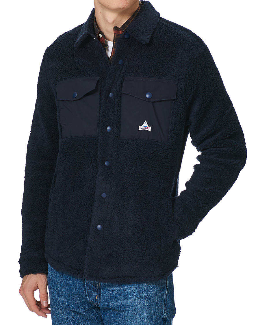 Homme | Chemises | Holubar | M155 Fleece Overshirt Dark Blue