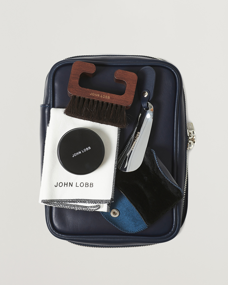 Homme | Entretien Chaussures | John Lobb | Shoe Care Travel Case Navy