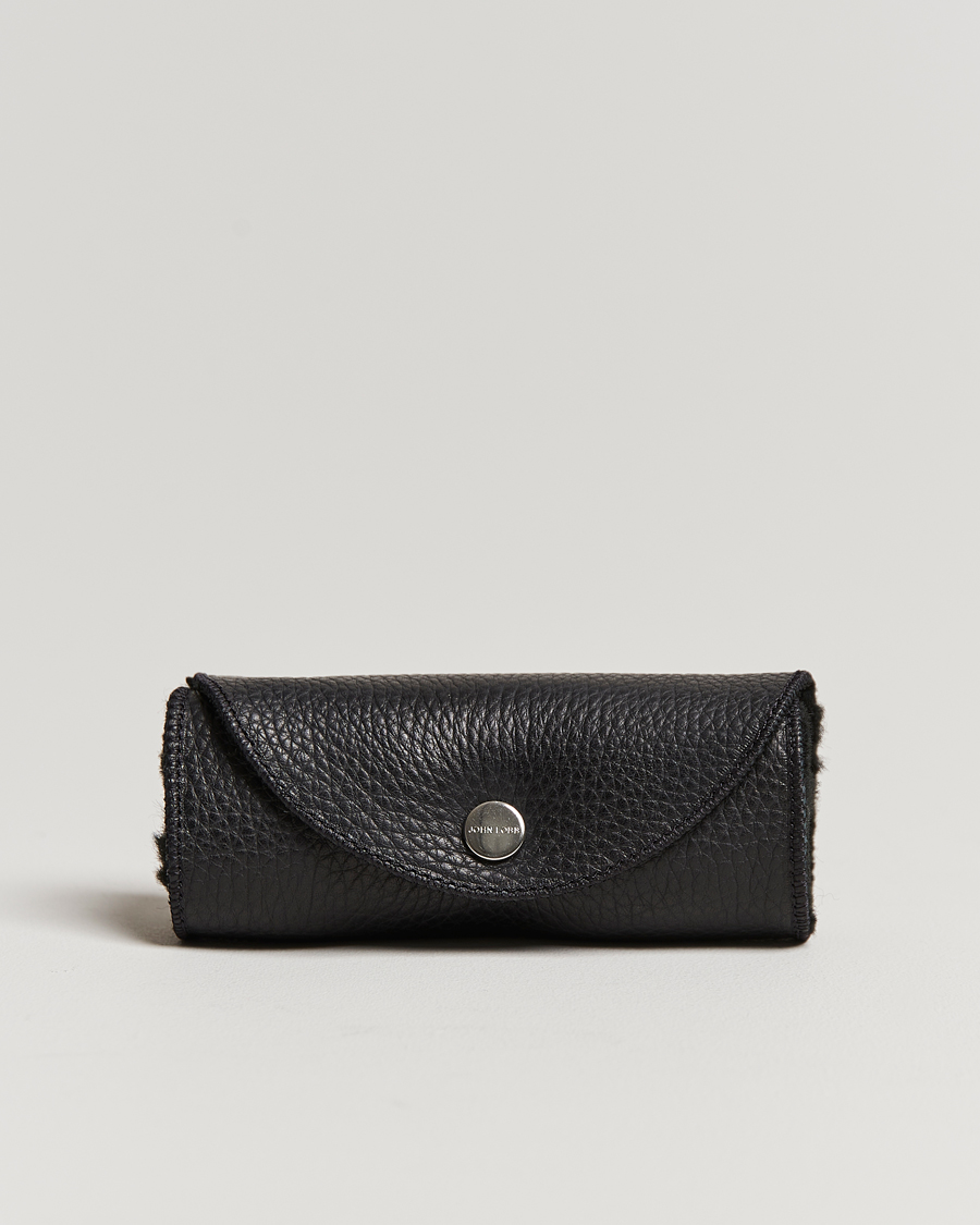 Homme | John Lobb Grain Leather Buffing Glove Black Fur | John Lobb | Grain Leather Buffing Glove Black Fur