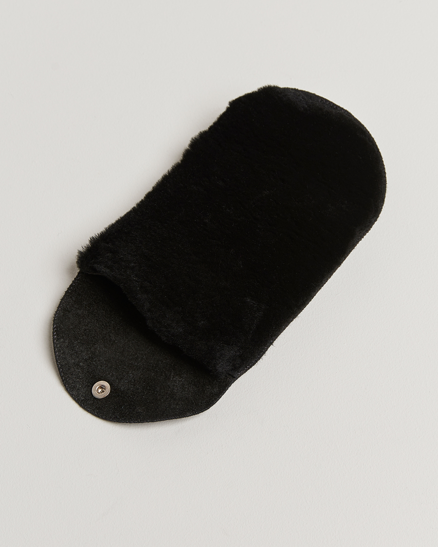 Homme | John Lobb Grain Leather Buffing Glove Black Fur | John Lobb | Grain Leather Buffing Glove Black Fur