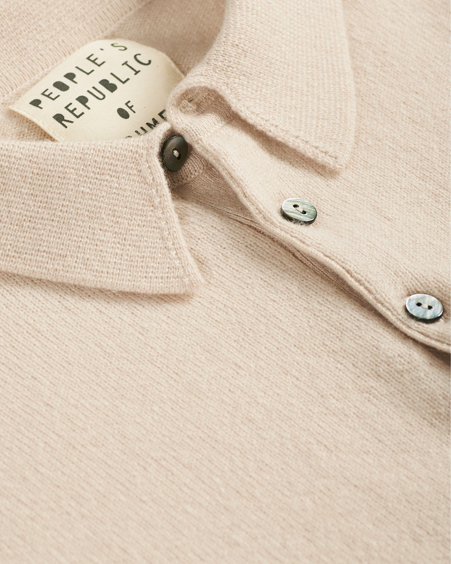 Homme | Pulls Et Tricots | People's Republic of Cashmere | Cashmere Long Sleeve Polo Cream