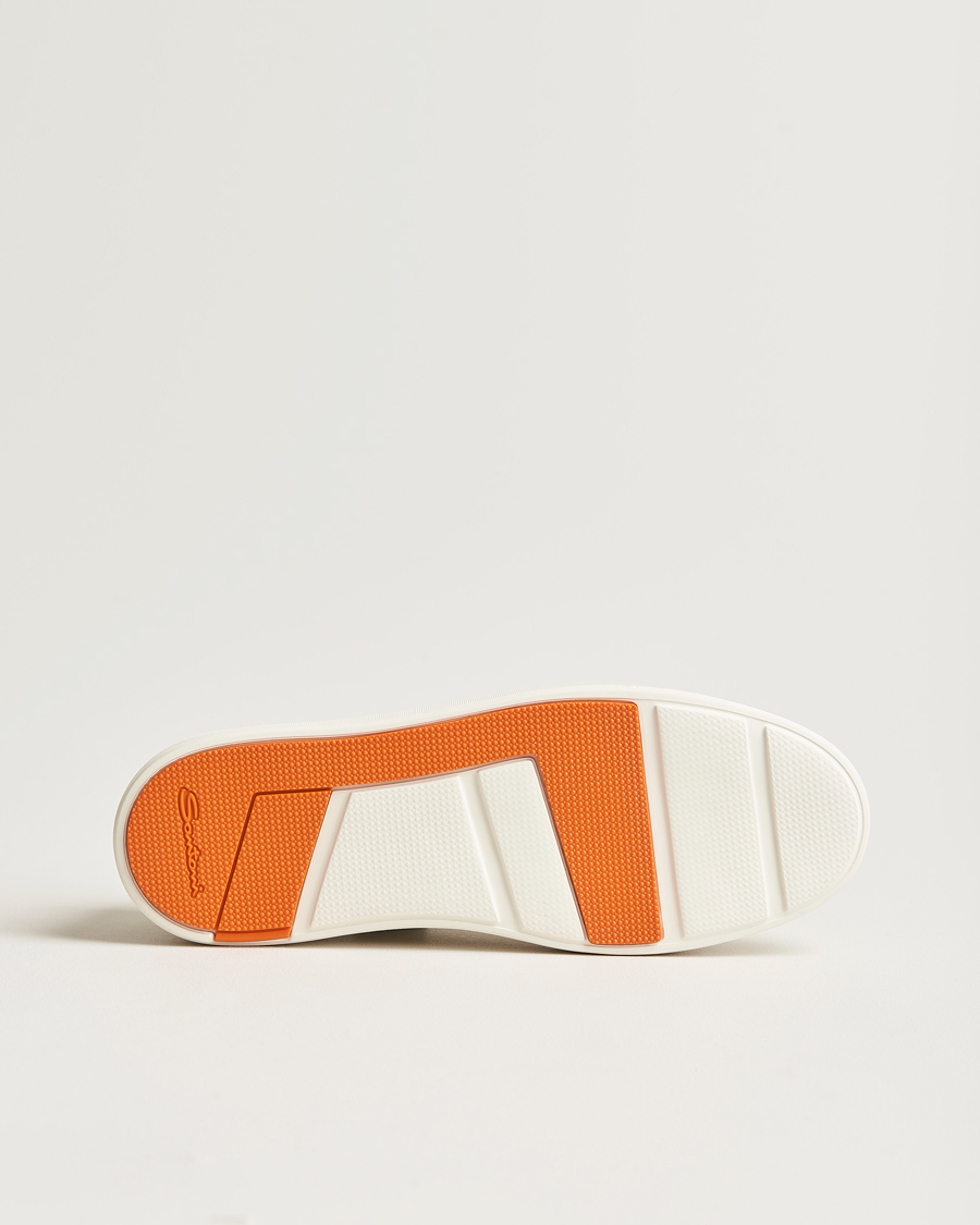 Homme | Baskets | Santoni | Low Top Grain Leather Sneaker White Calf