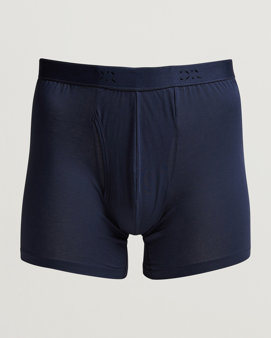 Homme | Sous-Vêtements Et Chaussettes | Derek Rose | Pima Cotton Stretch Trunk Navy