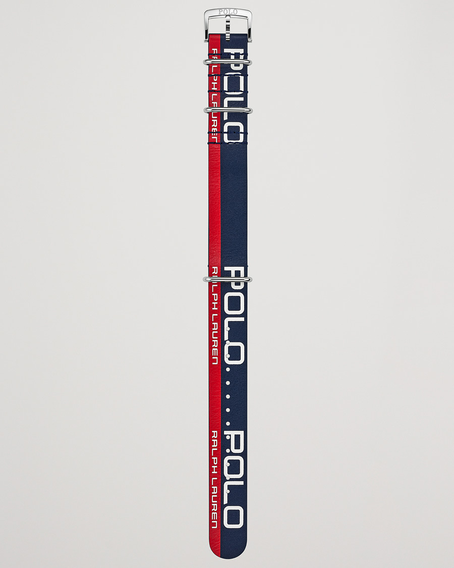 Homme | Polo Ralph Lauren Sporting Leather Strap Blue/Red | Polo Ralph Lauren | Sporting Leather Strap Blue/Red