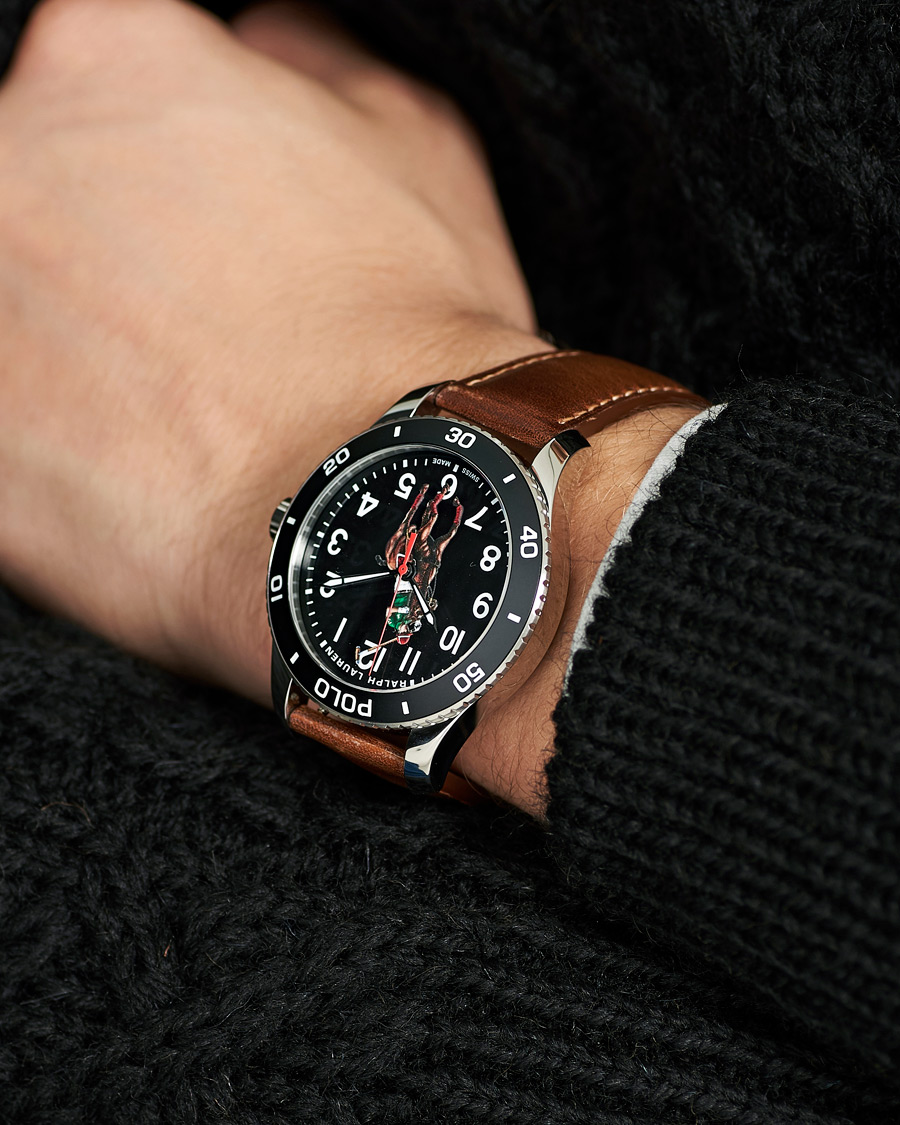 Homme | Polo Ralph Lauren 42mm Automatic Pony Player Black Dial | Polo Ralph Lauren | 42mm Automatic Pony Player Black Dial