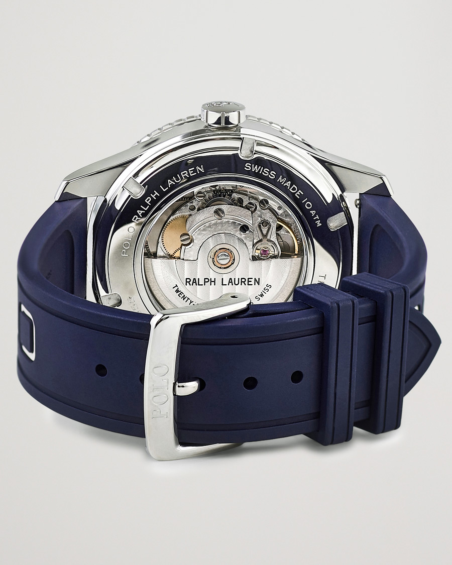 Homme | Polo Ralph Lauren 42mm Automatic Pony Player White Dial/Blue Bezel | Polo Ralph Lauren | 42mm Automatic Pony Player White Dial/Blue Bezel