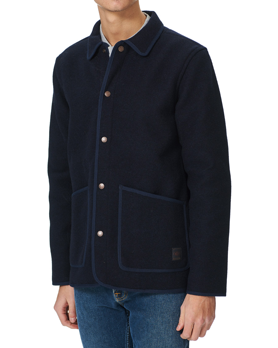 Homme | Manteaux Et Vestes | Nudie Jeans | Fred Boiled Wool Jacket Navy
