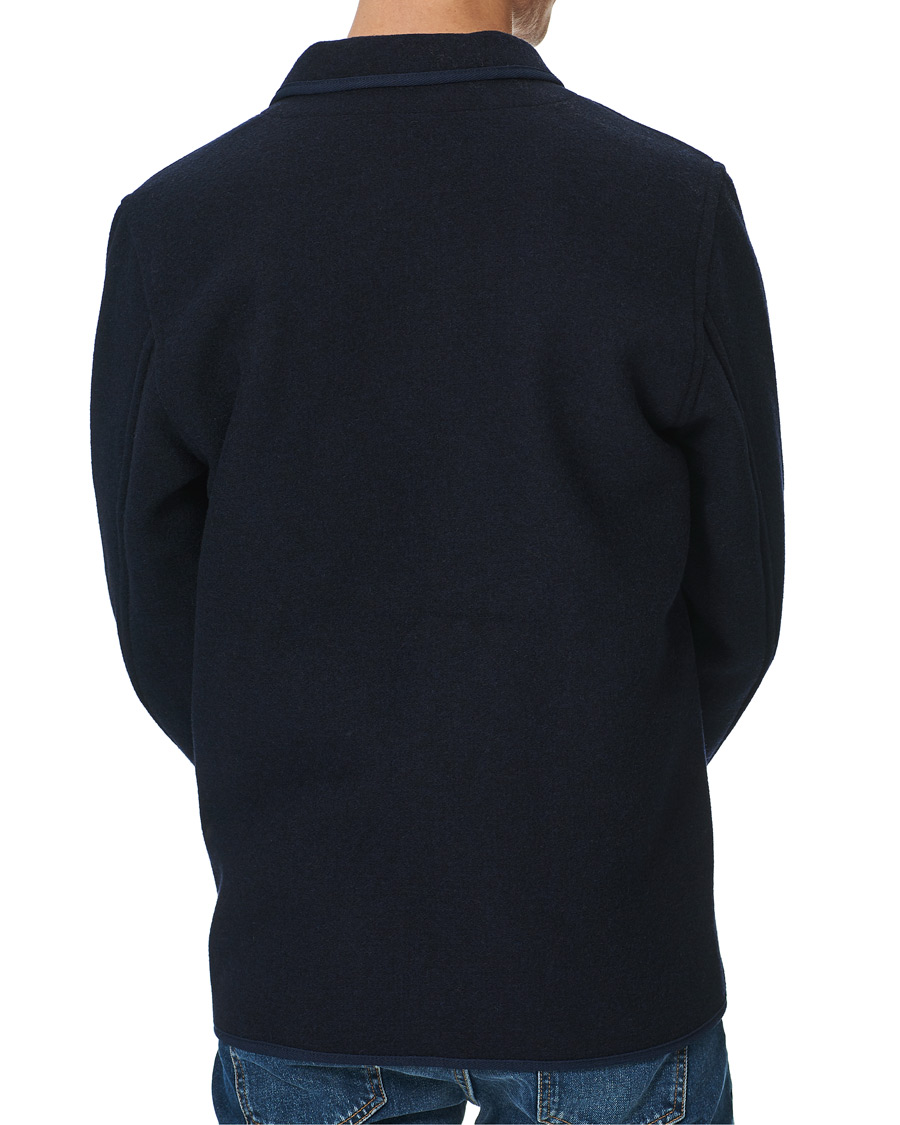Homme | Manteaux Et Vestes | Nudie Jeans | Fred Boiled Wool Jacket Navy