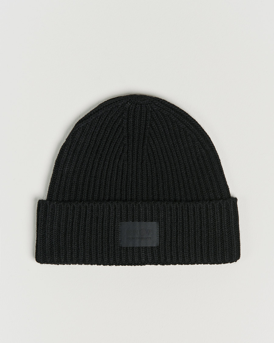 Homme | NN07 Bob Logo Beanie Black | NN07 | Bob Logo Beanie Black