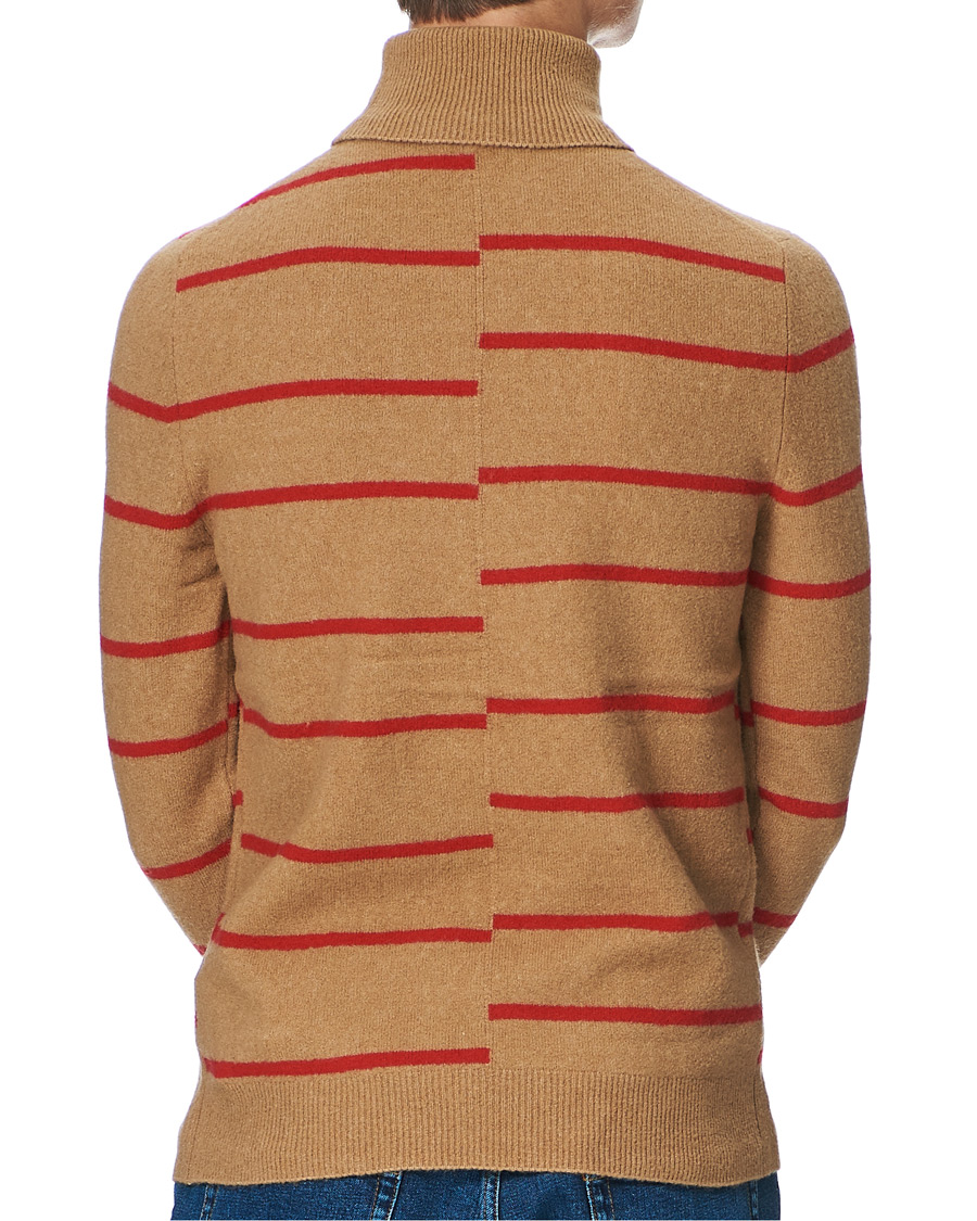 Homme | Pulls Et Tricots | J.Lindeberg | Floyd Striped Yak Blend Rollneck Tiger Brown