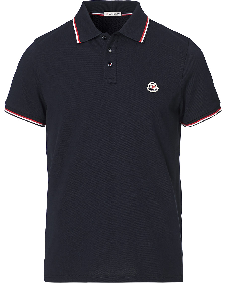 Homme | Polos | Moncler | Logo Tipped Polo Dark Blue