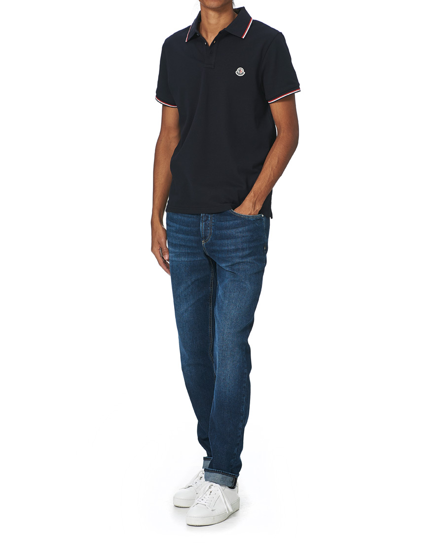 Homme | Polos | Moncler | Logo Tipped Polo Dark Blue