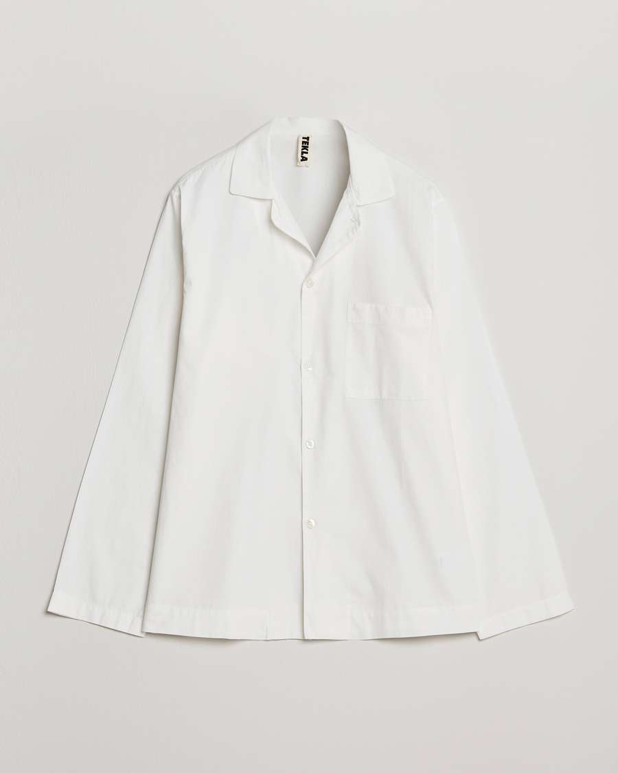 Homme | Peignoirs Et Pyjamas | Tekla | Poplin Pyjama Shirt Alabaster White