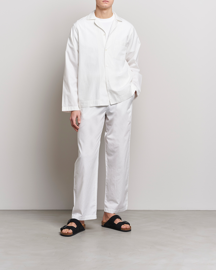 Homme | Peignoirs Et Pyjamas | Tekla | Poplin Pyjama Shirt Alabaster White