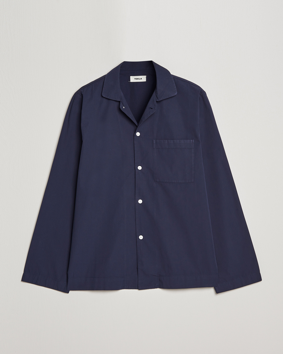 Homme | Peignoirs Et Pyjamas | Tekla | Poplin Pyjama Shirt True Navy