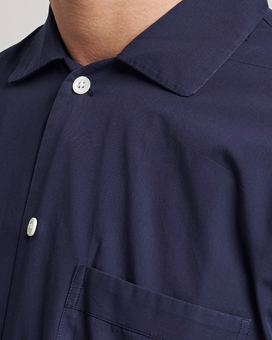 Homme | Peignoirs Et Pyjamas | Tekla | Poplin Pyjama Shirt True Navy