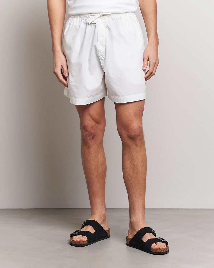 Homme | Soldes Style De Vie | Tekla | Poplin Pyjama Shorts Alabaster White