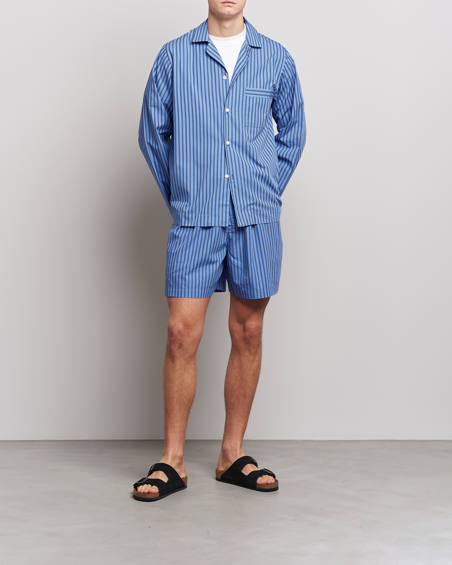 Homme | Tekla Poplin Pyjama Shorts Boro Stripes | Tekla | Poplin Pyjama Shorts Boro Stripes