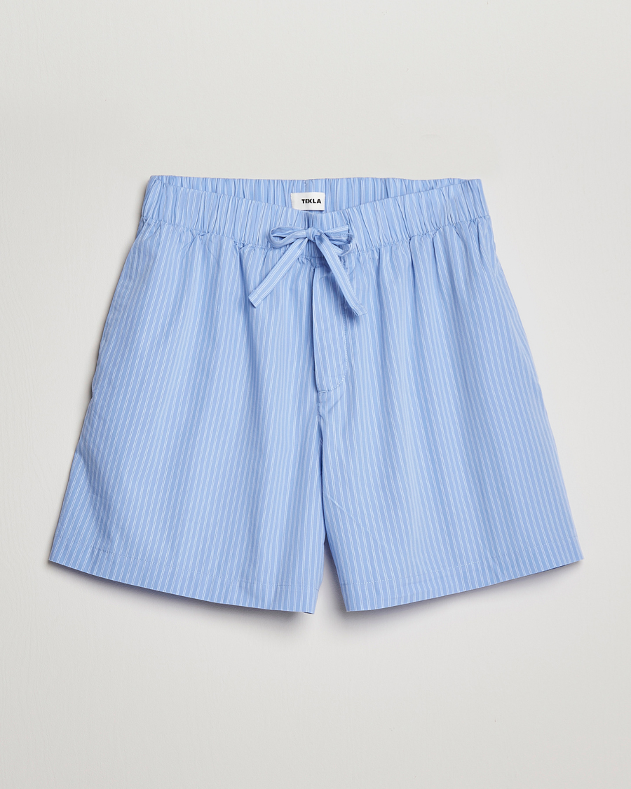 Homme | Peignoirs Et Pyjamas | Tekla | Poplin Pyjama Shorts Pin Stripes