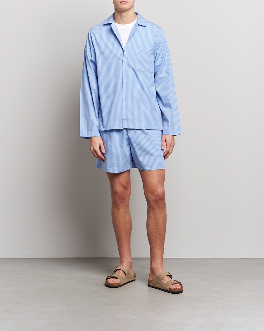Homme | Peignoirs Et Pyjamas | Tekla | Poplin Pyjama Shorts Pin Stripes
