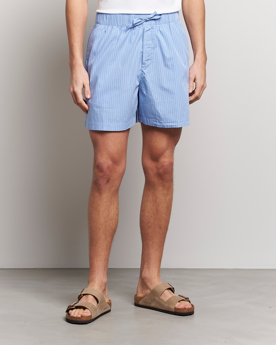 Homme | Peignoirs Et Pyjamas | Tekla | Poplin Pyjama Shorts Pin Stripes