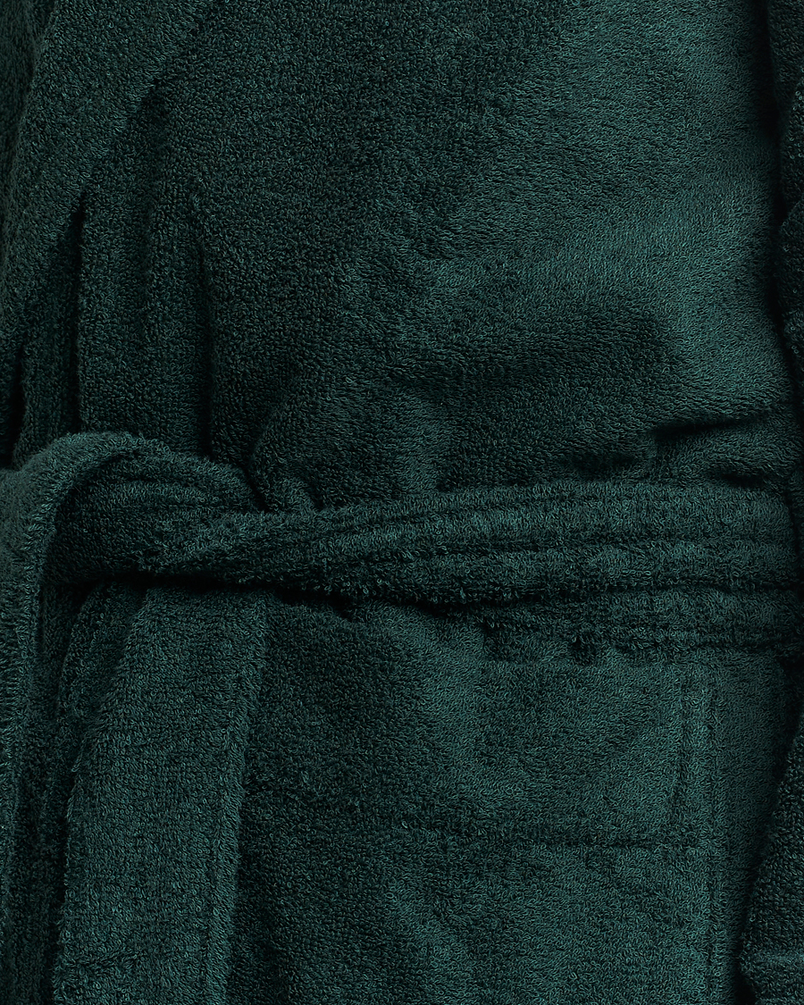 Homme | Peignoirs Et Pyjamas | Tekla | Organic Terry Hooded Bathrobe Forest Green