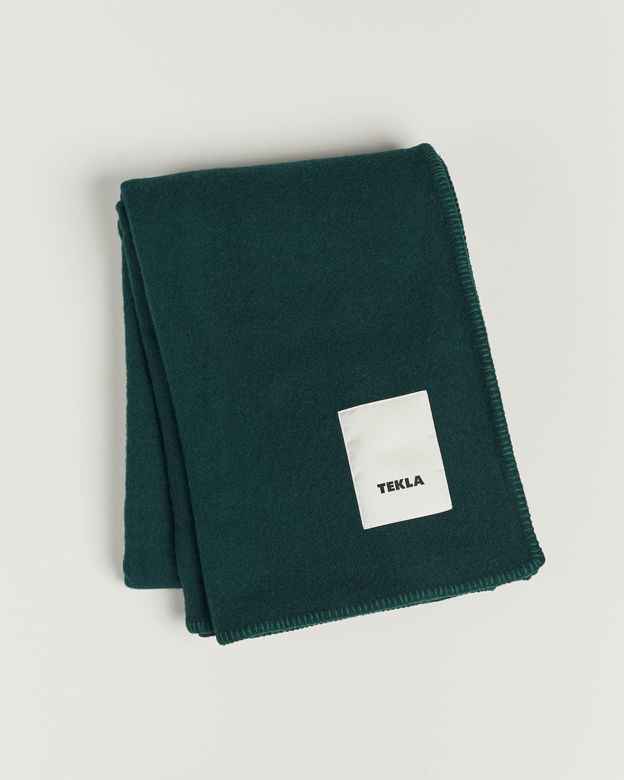 Homme | Tekla Pure New Wool Blanket Dark Green | Tekla | Pure New Wool Blanket Dark Green