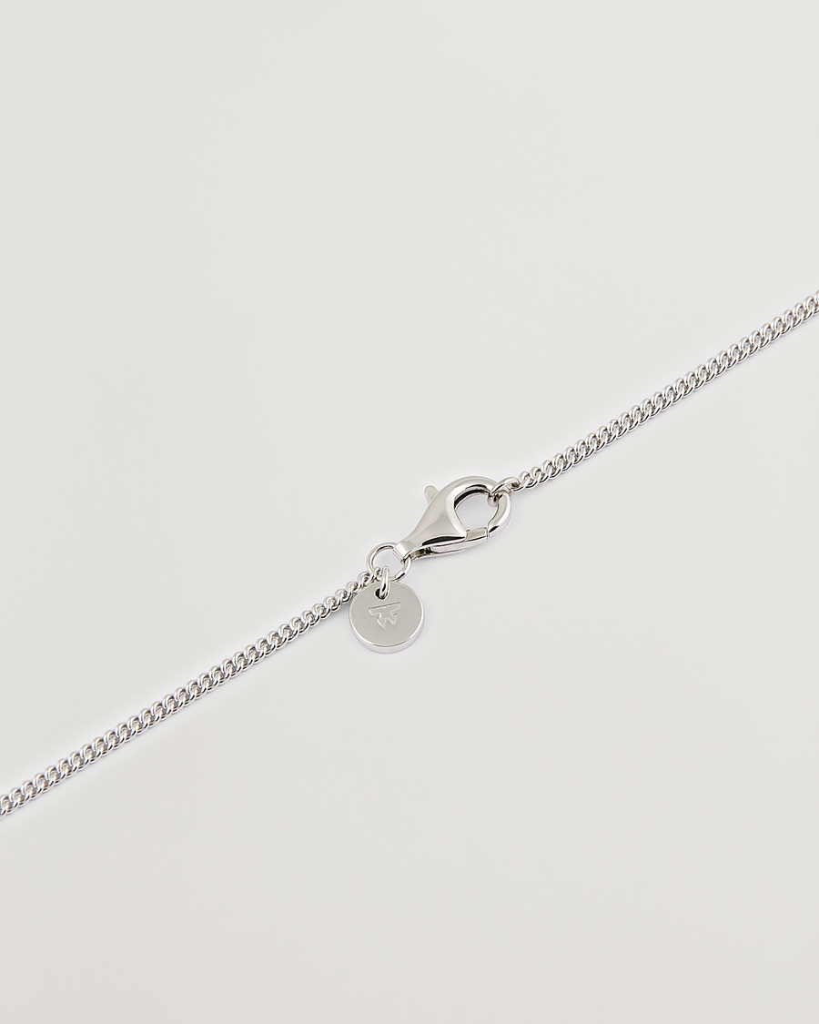 Homme | Tom Wood Mined Cube Pendant Necklace Silver | Tom Wood | Mined Cube Pendant Necklace Silver