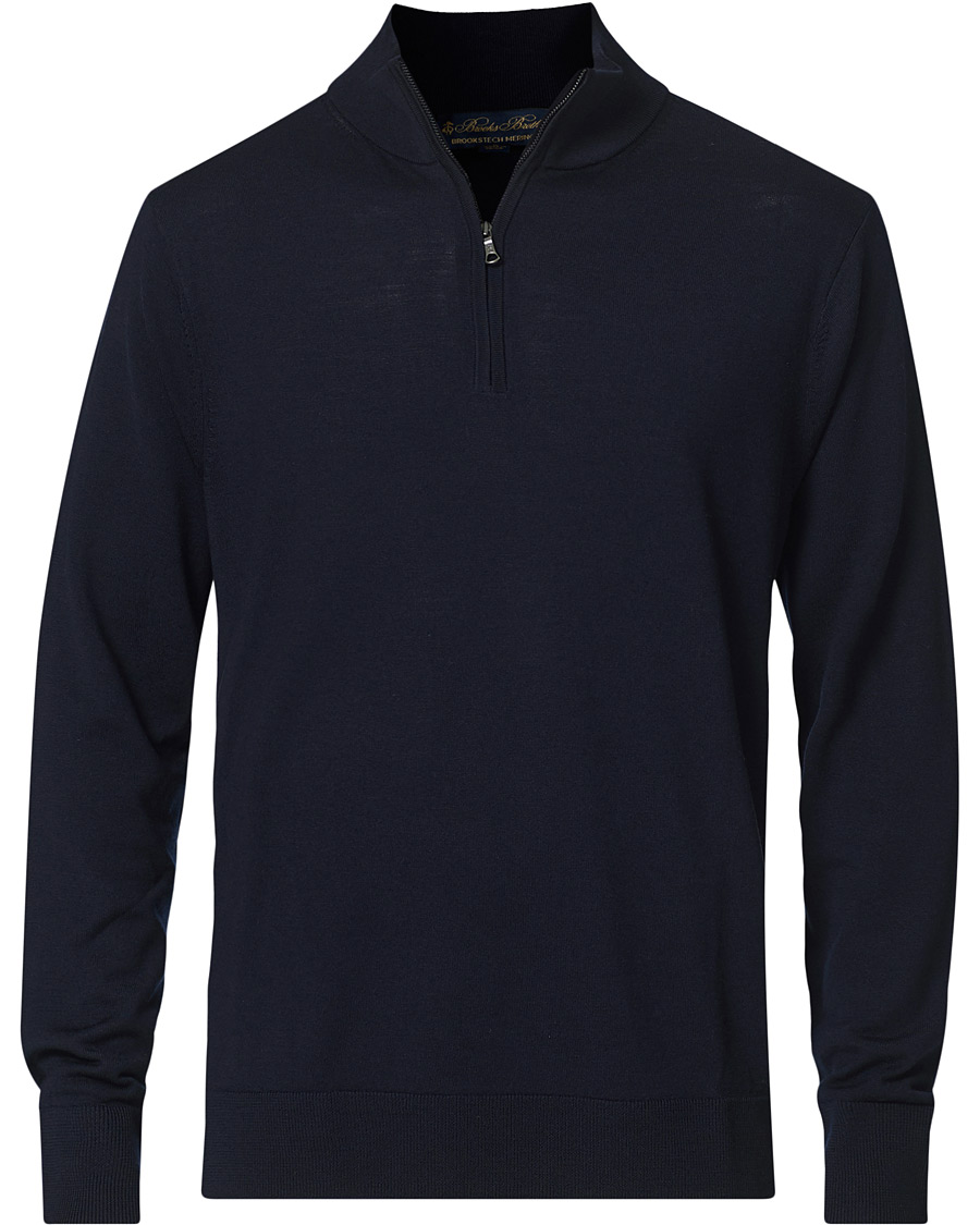Homme | Pulls Et Tricots | Brooks Brothers | Washable Merino Wool Half Zip Navy