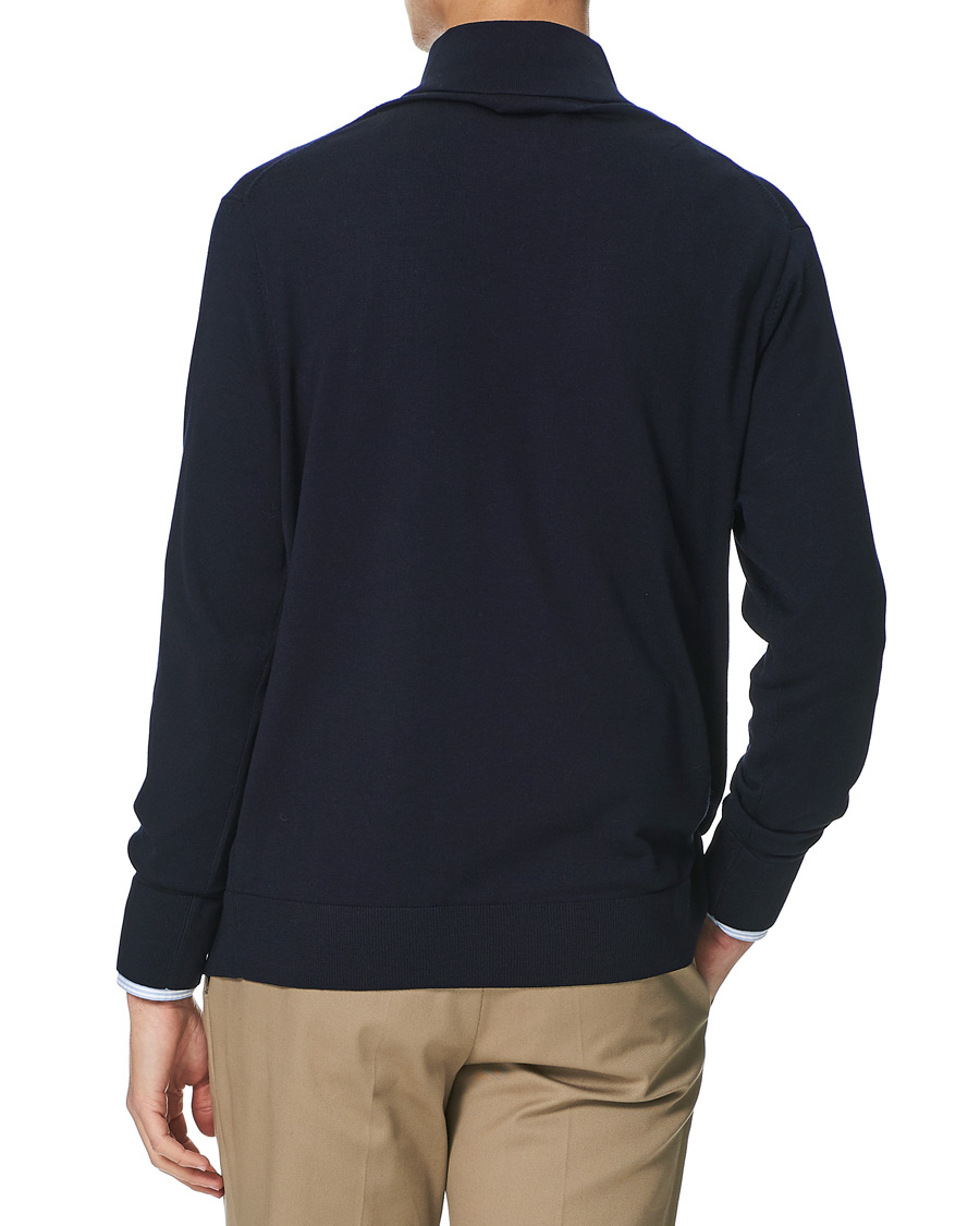 Homme | Pulls Et Tricots | Brooks Brothers | Washable Merino Wool Half Zip Navy